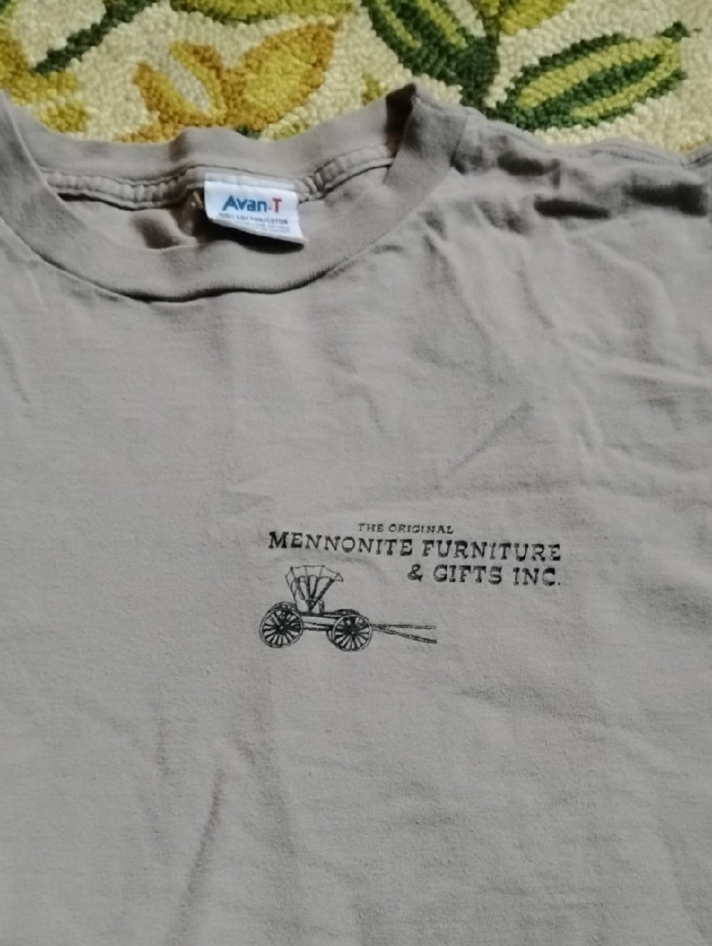 Men's Light Gray Graphic Tee - Mennonite Furniture & Gifts Logo
